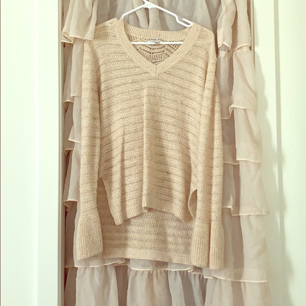 Boho bell sleeve sweater